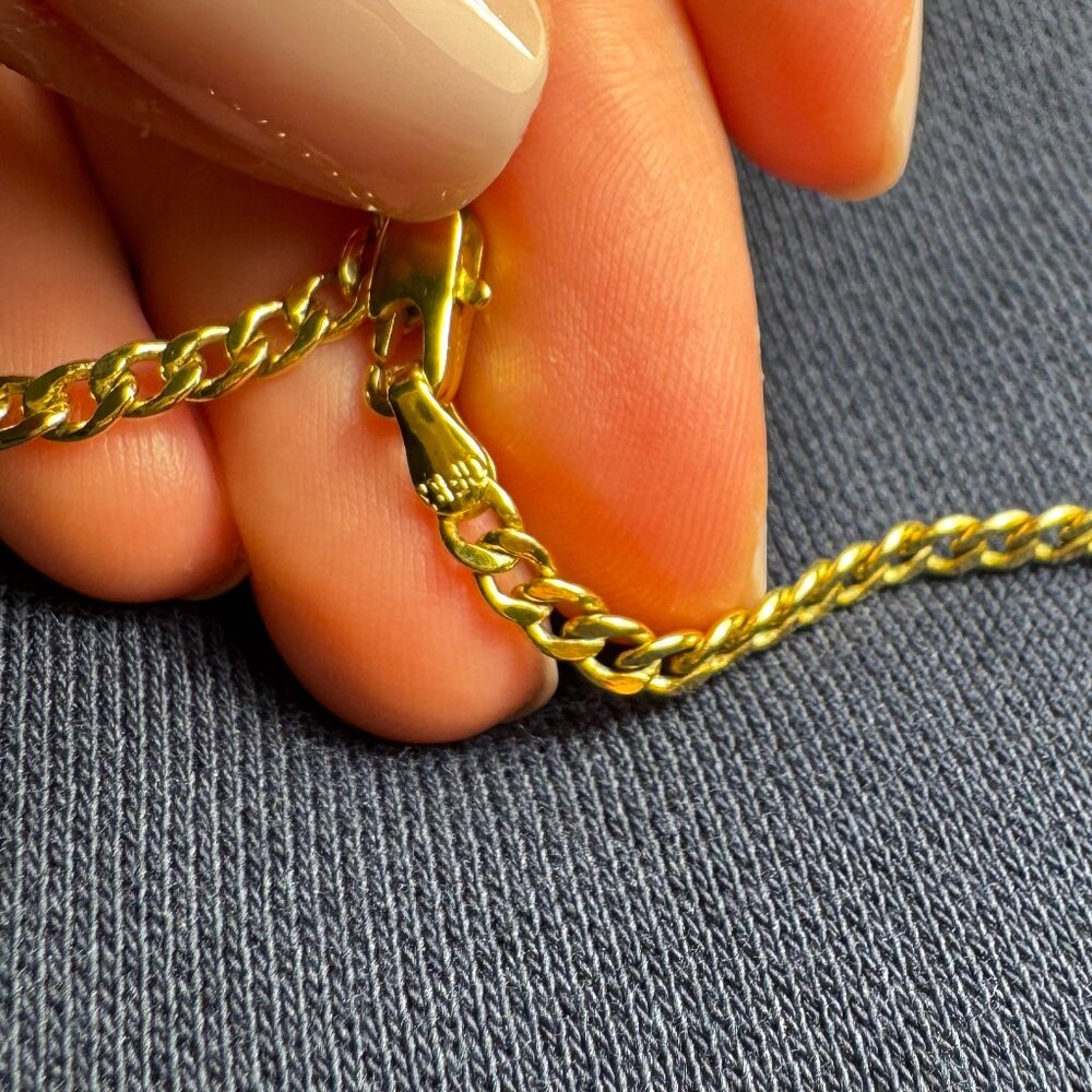 14k gold filled mini curb chain (16 inches) - Picture 4 of 5